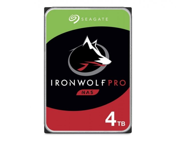DISCO DURO INTERNO 4TB IRONWOLF PRO NAS 7200RPM 256MB 3.5" SATA SEAGATE